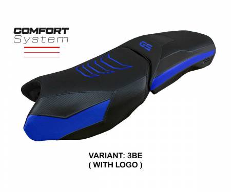 B125GAPC-3BE-1 Seat saddle cover Perth comfort system Blue BE + logo T.I. for BMW R 1250 GS Adventure 2019 > 2023