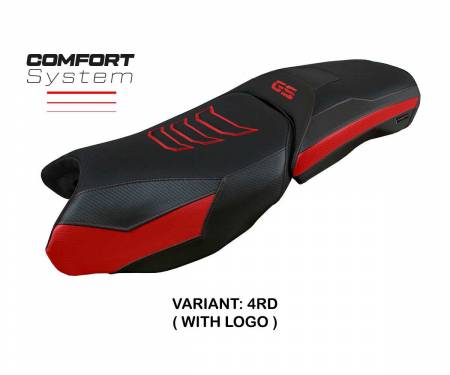 B125GAPC-4RD-1 Seat saddle cover Perth comfort system Red RD + logo T.I. for BMW R 1250 GS Adventure 2019 > 2023