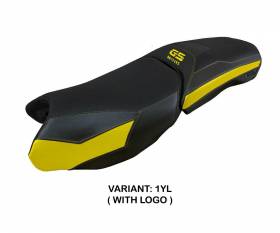Seat saddle cover Perth Yellow YL + logo T.I. for BMW R 1250 GS Adventure 2019 > 2023