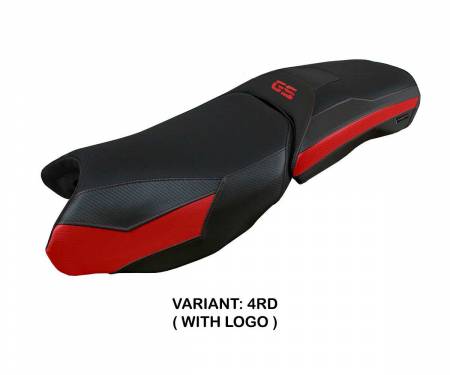 B125GAP-4RD-1 Seat saddle cover Perth Red RD + logo T.I. for BMW R 1250 GS Adventure 2019 > 2023