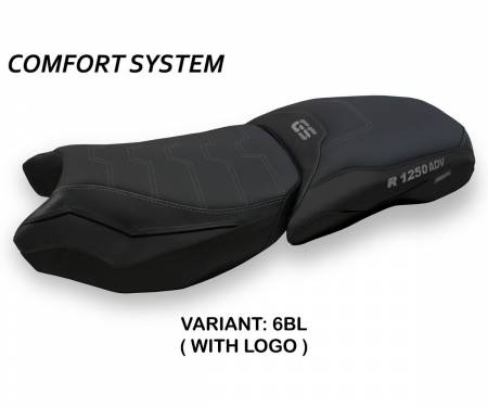 B125GAR4-6BL-4 Housse de selle Racconigi 4 Comfort System Noir (BL) T.I. pour BMW R 1250 GS ADVENTURE 2019 > 2023
