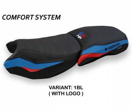 B125GAR-1BL-4  Funda Asiento Racconigi Comfort System Negro (BL) T.I. para BMW R 1250 GS ADVENTURE 2019 > 2023