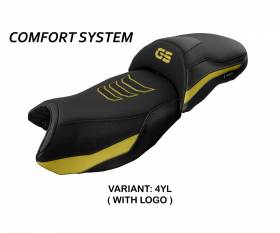Seat saddle cover Ebern comfort system Yellow YL + logo T.I. for BMW R 1250 GS 2019 > 2023
