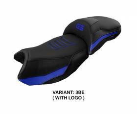 Seat saddle cover Ebern Blue BE + logo T.I. for BMW R 1250 GS 2019 > 2023
