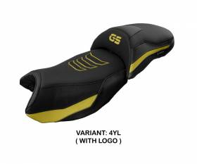 Seat saddle cover Ebern Yellow YL + logo T.I. for BMW R 1250 GS 2019 > 2023