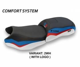 Seat saddle cover Taiwan Comfort System White (WH) T.I. for BMW R 1250 GS 2019 > 2023