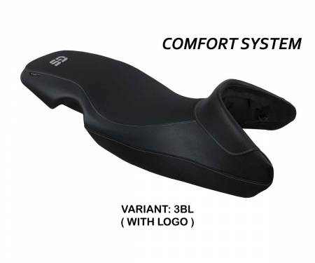 BF65MC-3BL-1 Rivestimento sella Mogan comfort system Nero BL + logo T.I. per BMW F 650 GS 2000 > 2007