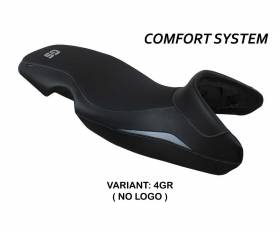 Seat saddle cover Mogan comfort system Gray GR + logo T.I. for BMW F 650 GS 2000 > 2007