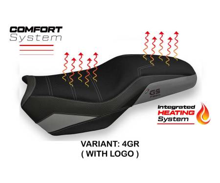 BF85GAT-4GR-1-HS Funda Asiento Heating Comfort System Gris GR + logo T.I. para BMW F 850 GS ADVENTURE 2019 > 2023