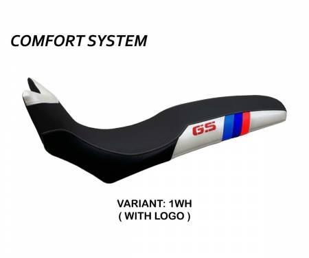 BF8GBACS-1WH-3 Seat saddle cover Barone Anniversary Comfort System White (WH) T.I. for BMW F 700 GS 2008 > 2018