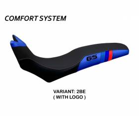 Seat saddle cover Barone Anniversary Comfort System Blue (BE) T.I. for BMW F 800 GS 2008 > 2018