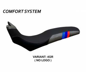 Seat saddle cover Barone Anniversary Comfort System Gray (GR) T.I. for BMW F 800 GS 2008 > 2018