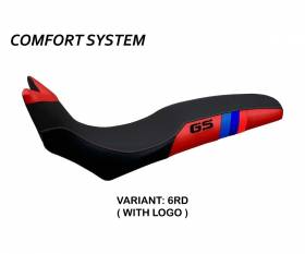 Seat saddle cover Barone Anniversary Comfort System Red (RD) T.I. for BMW F 800 GS 2008 > 2018