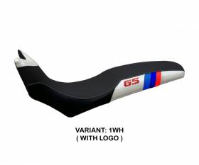 Seat saddle cover Barone Anniversary White (WH) T.I. for BMW F 800 GS 2008 > 2018