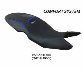 Seat saddle cover Maili comfort system Blue BE + logo T.I. for BMW F 800 R 2009 > 2020