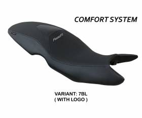 Seat saddle cover Maili comfort system Black BL + logo T.I. for BMW F 800 R 2009 > 2020