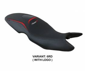 Seat saddle cover Maili Red RD + logo T.I. for BMW F 800 R 2009 > 2020