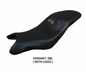 Seat saddle cover Thiva Black BL + logo T.I. for BMW G 310 GS 2017 > 2024