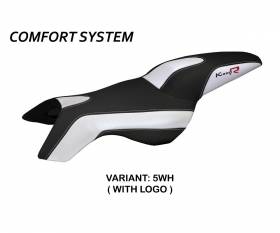 Housse de selle Boston Comfort System Blanche (WH) T.I. pour BMW K 1200 R 2005 > 2008