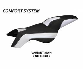 Seat saddle cover Boston Comfort System White (WH) T.I. for BMW K 1200 R 2005 > 2008