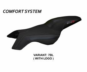 Seat saddle cover Boston Comfort System Black (BL) T.I. for BMW K 1200 R 2005 > 2008