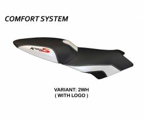 Seat saddle cover Lariano 2 Comfort System White (WH) T.I. for BMW K 1200 S 2004 > 2008