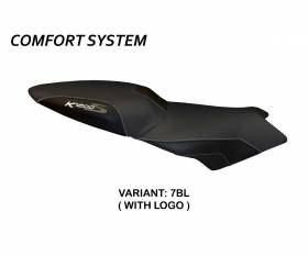 Seat saddle cover Lariano 2 Comfort System Black (BL) T.I. for BMW K 1200 S 2004 > 2008