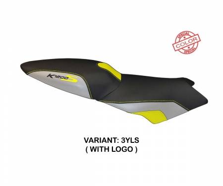 BK12SLS-3YLS-2 Seat saddle cover Lariano Special Color Yellow - Silver (YLS) T.I. for BMW K 1200 S 2004 > 2008