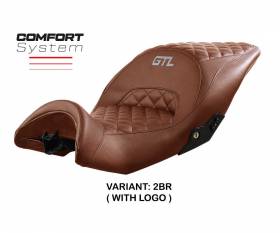Seat saddle cover Diamond comfort system Brown BR + logo T.I. for BMW K 1600 GTL 2010 > 2024