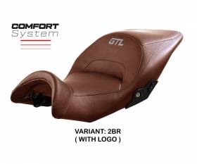 Seat saddle cover Lithia comfort system Brown BR + logo T.I. for BMW K 1600 GTL 2010 > 2024