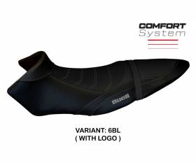 Housse de selle Avignone Comfort System Noir BL + logo T.I. pour BUELL XB 12 S/SX 2019 > 2021