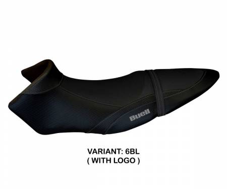 BLX12A-6BL-1 Seat saddle cover Avignone Black BL + logo T.I. for BUELL XB 12 S/SX 2019 > 2021