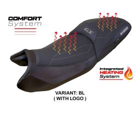 Seat saddle cover Heating Comfort System Black BL + logo T.I. for BMW R 1300 GS (TOURING) 2023 > 2024