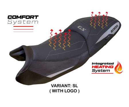 BMGS13AC-SL-1-HS Rivestimento sella Heating Comfort System Argento SL + logo T.I. per BMW R 1300 GS (TOURING) 2023 > 2024