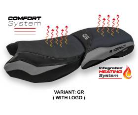 Housse de selle Heating Comfort System Gris GR + logo T.I. pour BMW R 1250 GS ADVENTURE 2019 > 2023