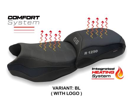 BMWGSHS-BL-1-HS Housse de selle Heating Comfort System Noir BL + logo T.I. pour BMW R 1250 GS 2019 > 2023