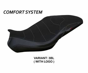 Housse de selle Lima comfort system Noir BL + logo T.I. pour Benelli 752 S 2019 > 2024