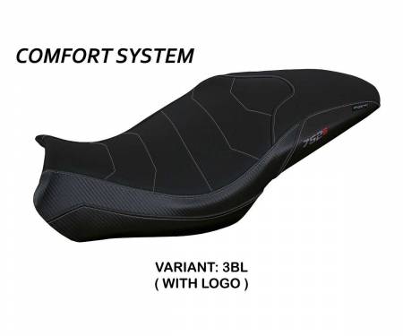 BN752LC-3BL-1 Seat saddle cover Lima comfort system Black BL + logo T.I. for Benelli 752 S 2019 > 2024