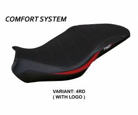 Seat saddle cover Lima comfort system Red RD + logo T.I. for Benelli 752 S 2019 > 2024
