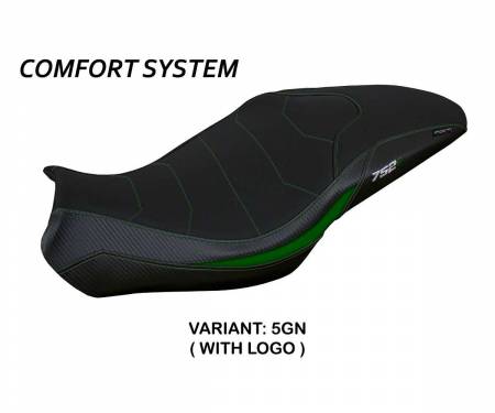 BN752LC-5GN-1 Seat saddle cover Lima comfort system Green GN + logo T.I. for Benelli 752 S 2019 > 2024