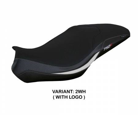 BN752L-2WH-1 Seat saddle cover Lima White WH + logo T.I. for Benelli 752 S 2019 > 2024
