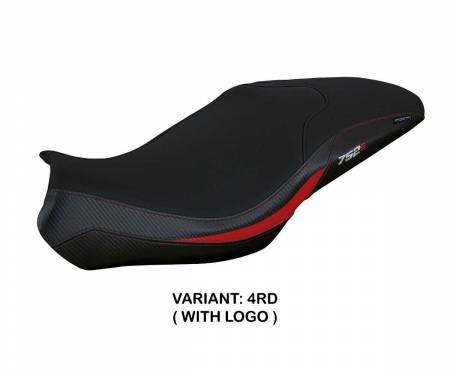 BN752L-4RD-1 Seat saddle cover Lima Red RD + logo T.I. for Benelli 752 S 2019 > 2024