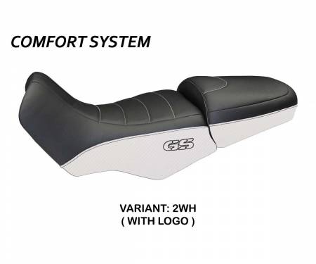 BR11GFCC-2WH-3 Seat saddle cover Firenze Carbon Color Comfort System White (WH) T.I. for BMW R 1150 GS 1994 > 2003