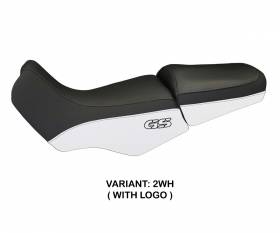 Seat saddle cover Livorno Carbon Color White (WH) T.I. for BMW R 1150 GS 1994 > 2003