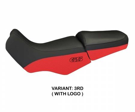 BR11GLC-3RD-3 Seat saddle cover Livorno Carbon Color Red (RD) T.I. for BMW R 1100 1994 > 2003