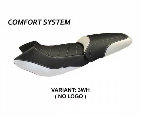 BR11RMC-3WH-4 Seat saddle cover Massimo Carbon Color Comfort System White (WH) T.I. for BMW R 1150 R 2000 > 2007