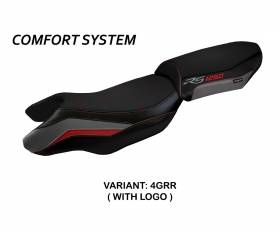 Seat saddle cover Blanco Comfort System Gray - Red (GRR) T.I. for BMW R 1250 RS 2020 > 2022