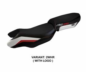 Seat saddle cover Blanco White - Red (WHR) T.I. for BMW R 1250 RS 2020 > 2022