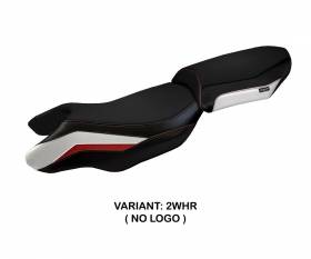 Seat saddle cover Blanco White - Red (WHR) T.I. for BMW R 1250 RS 2020 > 2022