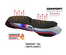 Housse de selle Heating Comfort System Argent SL + logo T.I. pour BMW R 1200 GS ADVENTURE 2013 > 2018